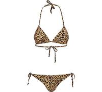 Urban Classics Leo Bikini Mujer Set Bikini marrón/Negro S 88% Poliester, 12% elastán
