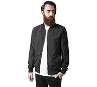 Urban Classics Light Bomber Hombre Cazadora Bomber Negro 100% poliéster