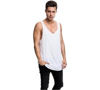Urban Classics Long Shaped Open Edge Loose Tank Camiseta Deportiva de Tirantes, Blanco (White 220), L para Hombre