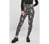 Urban Classics Ladies Soft Aop Leggings Blackrose Talla: M | Leotardos Outlet | Mujer | Negro