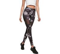 Urban Classics Mallas de Malla para Mujer, Pantalones de Yoga, Multicolor (Darkflower), XL