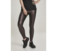 Urban Classics Mallas de mujer Mallas de cintura alta de piel sintética negras L