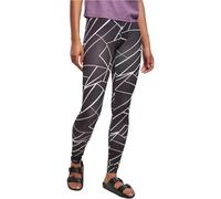 Urban Classics Mallas para Mujer AOP Leggings, Geométrico Negro, XXL