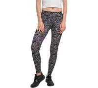 Urban Classics Mallas para Mujer Aop Leggings, Hibiscus Black, M