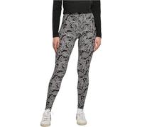 Urban Classics Mallas para mujer, Pantalones de Yoga Mujer, Negro (Black New Paisley), XS