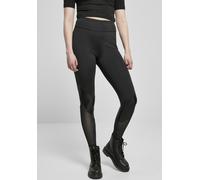 Urban Classics Mallas técnicas mixtas de cintura alta para mujer Negro/Negro M