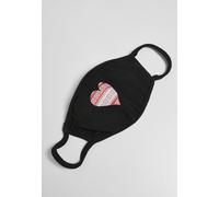 Urban Classics Máscara facial Corazón de Navidad Negra