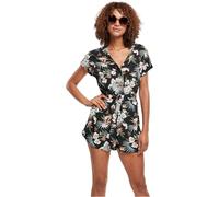 Urban Classics Mono Corto de Viscosa para Mujer Camiseta, Black Tropical, M