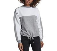 Urban Classics Mujer de Gran tamaño de 2 Tonos a Rayas tripuladas Suéter, Multicolor (Gris/Blanco 01219), XS