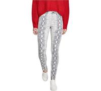 Urban Classics Mujer Ladies Animal Stretch Twill Skinny Pants Pantalones Not Applicable, Multicolor (Offwhite Snake 02049), 38 (Talla del Fabricante: 27)