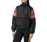 Urban Classics Mujer Ladies Aop Mixed Pull Over Jacket Chaqueta Not Applicable, Multicolor (Black/Leo 01945), XXXX-Large