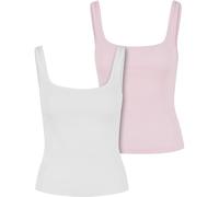 Urban Classics Mujeres Ancho Cuello Pana Top 2-Pack Tirantes Rippen-Design Nuevo