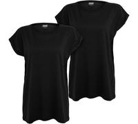 Urban Classics Mujeres Extended Shoulder Tee 2-Pack Vuelta Up Camiseta Caido