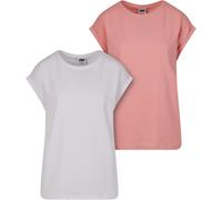 Urban Classics Mujeres Extended Shoulder Tee 2-Pack Vuelta Up Camiseta Caido