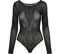 Urban Classics Mujeres Flock Encaje Cuerpo una Pieza Elástico Tela Leo-Design