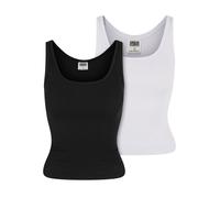 Urban Classics Mujeres Orgánico Básico Pana Top 2-Pack sin Mangas Algodón