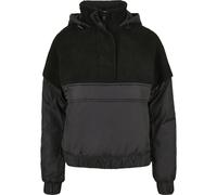 Urban Classics Mujeres Sherpa Mix Pull Encima Chaqueta Half Zip de Piel Black