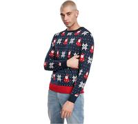 Urban Classics Nicolaus And Snowflakes Sweater Sudadera Unisex adulto, Nicolaus And Snowflake Aop, S