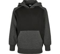 Urban Classics Niños Boys 2-Tone Fake Raglan Hoody Negro/Carbón 110/116