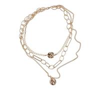 Urban Classics Ocean Layering Necklace Mujer Collar Dorado Hierro, Zinc