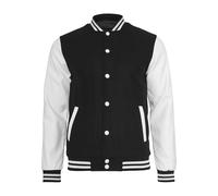 Urban Classics Oldschool College Jacket, Chaqueta, Hombre, Multicolor (Black/White), L