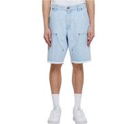 Urban Classics Open Edge Dos Rodilla Denim Shorts Hombre Vaquero Corto Algodón
