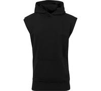 Urban Classics Open Edge Sleeveless Hoodie Hombre Sudadera con Capucha Negro 100% algodón Regular