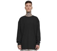 Urban Classics Organic Boxy Rib-Camiseta de Manga Larga, Negro, L para Hombre