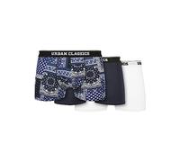 Urban Classics Organic-Calzoncillos Tipo bóxer (3 Unidades), Bandana Azul Marino + Azul Marino + Blanco, M para Hombre