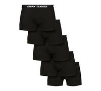 Urban Classics Organic-Calzoncillos Tipo Bóxer (5 Unidades) Ropa Interior, Blk+Blk+Blk+Blk+Blk, XXXL para Hombre