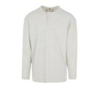 Urban Classics Organic Oversized Henley Longsleeve Lightgrey Talla: S | Manga Larga Outlet | Hombre | Gris