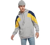 Urban Classics Oversize 3-tone Hoody, Sudadera con Capucha, Hombre, Multicolor (Grey/Honey/Dark Blue), M