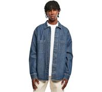 Urban Classics Oversized Denim Pocket Shirt Camisa para Hombre, Azul (Mid Indigo Washed), XL