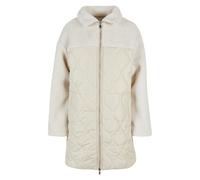 Urban Classics Ladies Jacket Ladies Oversized Sherpa Quilted Coat Softseagrass/Whitesand M