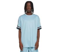 Urban Classics Oversized Stripes Mesh Hombre Camiseta Negro Ancho