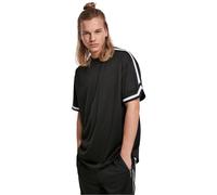 Urban Classics Oversized Stripes Mesh tee, Camiseta para Hombre, Negro (Black 00007), Large
