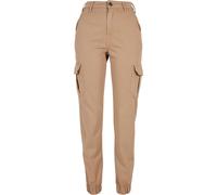 Urban Classics Ladies High Waist Cargo Pants, Pantalones, Mujer, Beige (Union Beige), 27