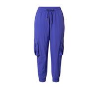 Urban Classics Ladies Pants Pantalones de cintura alta de nylon arrugadoon Pantalones cargo azul púrpura S