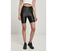 Urban Classics Pantalón corto de ciclismo para mujer Highwaist Shiny Metalic Cycle Shorts 2 Black/Duskrose 5XL