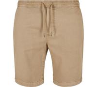 Urban Classics Pantalón corto jogger de sarga elástica lisoonbeige XS