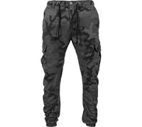 Urban Classics Pantalones Cargo de Gimnasia Hombre Pantalones de Deporte Camuflaje Oscuro