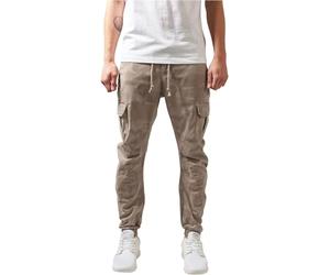 Urban Classics Pantalones Cargo de Gimnasia Hombre Pantalones de deporte Camuflaje oscuro Ajustado