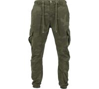 Urban Classics Pantalones Camo Cargo Jogging Pantalones Oliva Camuflaje 30