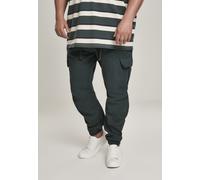 Urban Classics Pantalón jogging cargo slim fit con 4 bolsillos, cordón y puños elásticos Verde L