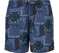 Urban Classics Pantalones cortos de baño Navy Bandana Aop S