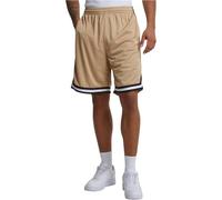 Urban Classics Pantalones Cortos de Malla de Rayas, Beige Union Black/White, S para Hombre