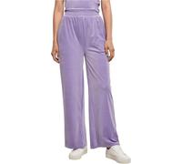 Urban Classics Pantalones de chándal de Terciopelo Recto de Cintura Alta para Mujer Deportivos, Lavanda, L