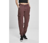 Urban Classics Pantalones de mujer Pantalones cargo de cintura alta Cherry 30