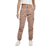 Urban Classics Pantalones cargo para mujer talle alto Rosa (Dusk Rose) 27