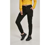 Urban Classics Pantalones de mujer Pantalones cargo de cintura alta para mujer Negro 27